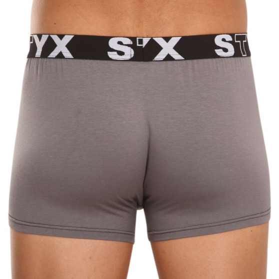 3PACK Styx miesten bokserit shortsit sport elastinen tummanharmaa tumma harmaa (3G1063)