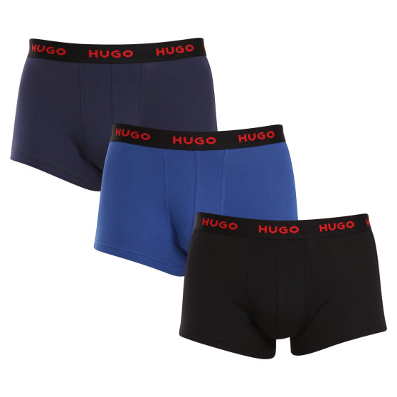 3PACK HUGO miesten bokserit moniväriset shortsit moniväriset (50469766 420)