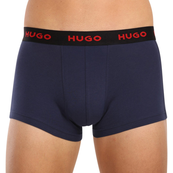 3PACK HUGO miesten bokserit moniväriset shortsit moniväriset (50469766 420)