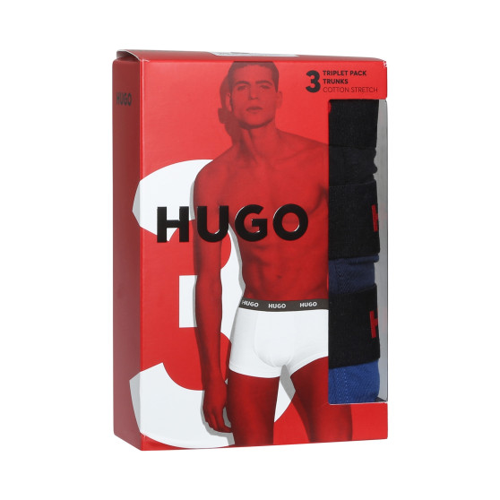 3PACK HUGO miesten bokserit moniväriset shortsit moniväriset (50469766 420)