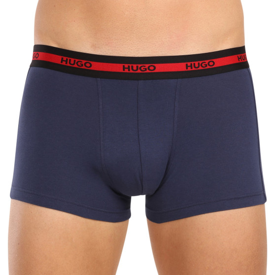 3PACK HUGO miesten bokserit moniväriset shortsit moniväriset (50503083 623)