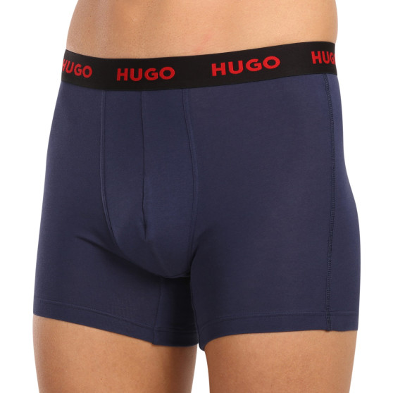 3PACK HUGO miesten bokserit moniväriset shortsit moniväriset (50510192 405)