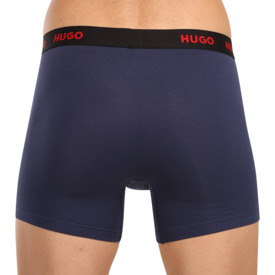 3PACK HUGO miesten bokserit moniväriset shortsit moniväriset (50510192 405)