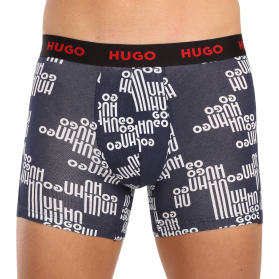 3PACK HUGO miesten bokserit moniväriset shortsit moniväriset (50510192 405)