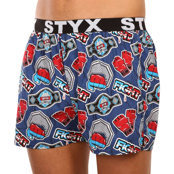 3PACK Styx miesten bokserishortsit art sports kumia monivärinen (3B15690)