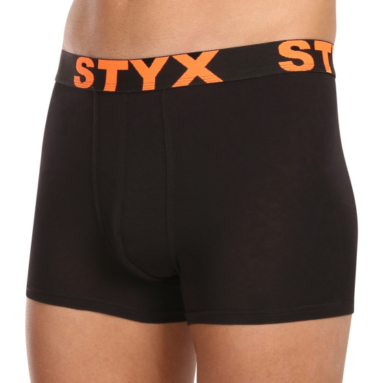 5PACK Styx miesten bokserit shortsit urheilu elastinen musta (5G9602)