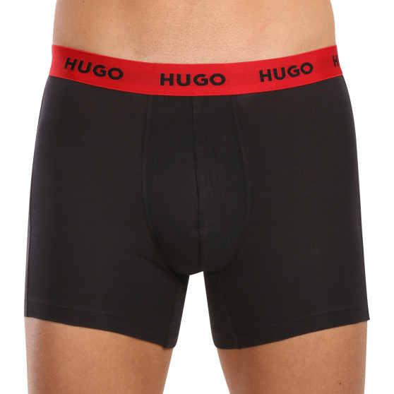 3PACK HUGO miesten bokserit mustat (50503079 010)