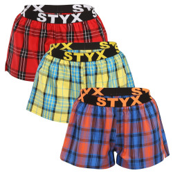 3PACK Styx naisten bokserishortsit urheilu elastinen monivärinen monivärinen (3T10236)