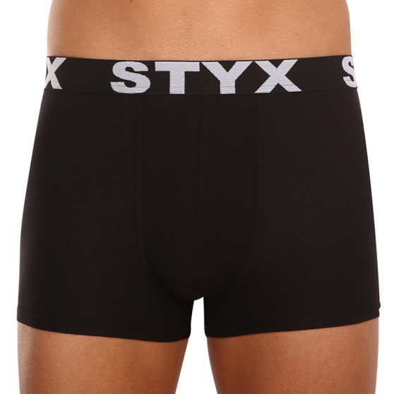 5PACK Styx miesten bokserit shortsit urheilu elastinen ylimitoitettu musta (5R960)