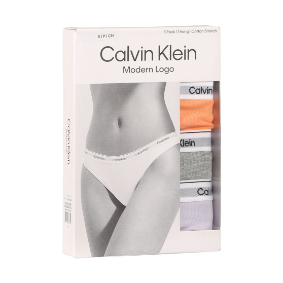 3PACK Calvin Klein naisten stringit moniväriset (QD5209E-NPA)