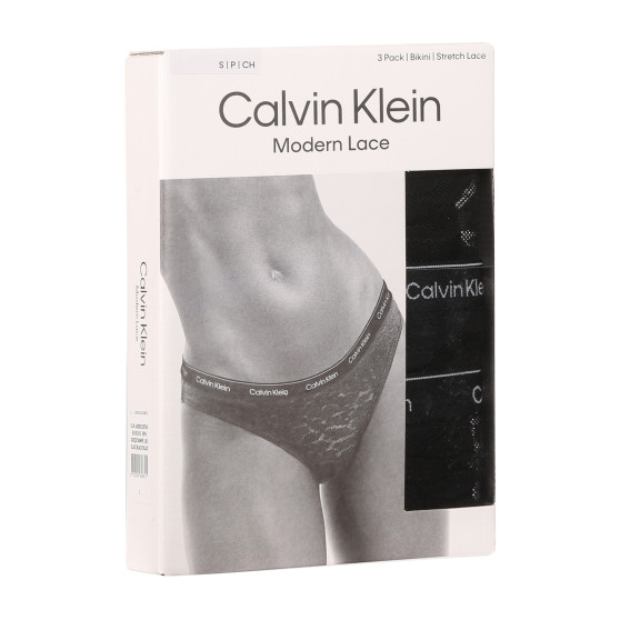 3PACK Calvin Klein naisten pikkuhousut musta (QD5069E-UB1)