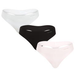 3PACK Calvin Klein naisten stringit moniväriset (QD5219E-NOY)