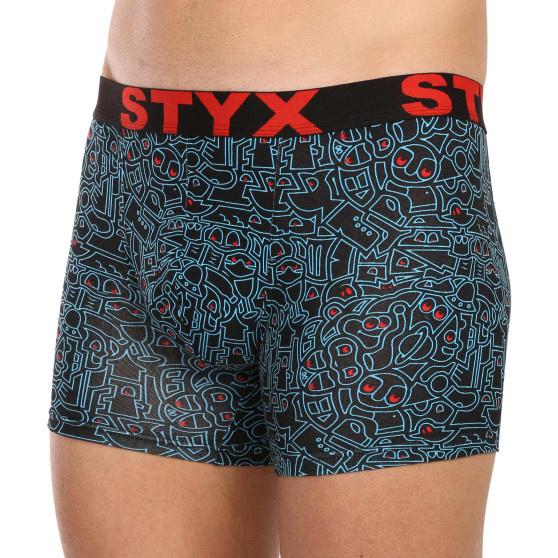 3PACK Styx miesten bokserit shortsit pitkä taide urheilu elastinen monivärinen (3U12672/2)