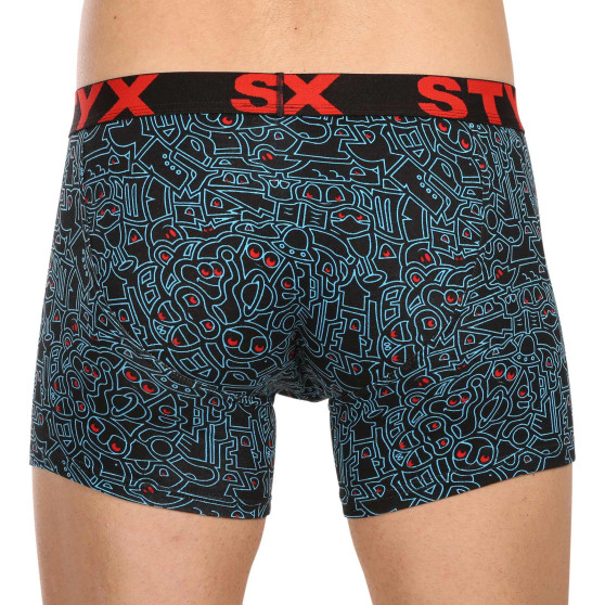 3PACK Styx miesten bokserit shortsit pitkä taide urheilu elastinen monivärinen (3U12672/2)