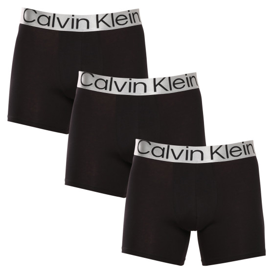 3PACK Calvin Klein miesten bokserit mustat (NB3131A-7V1)