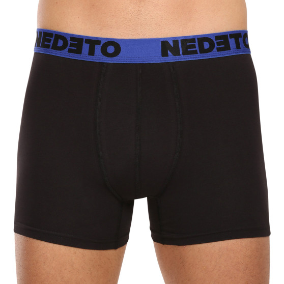 7PACK Nedeto miesten bokserit mustat (7NB002b)