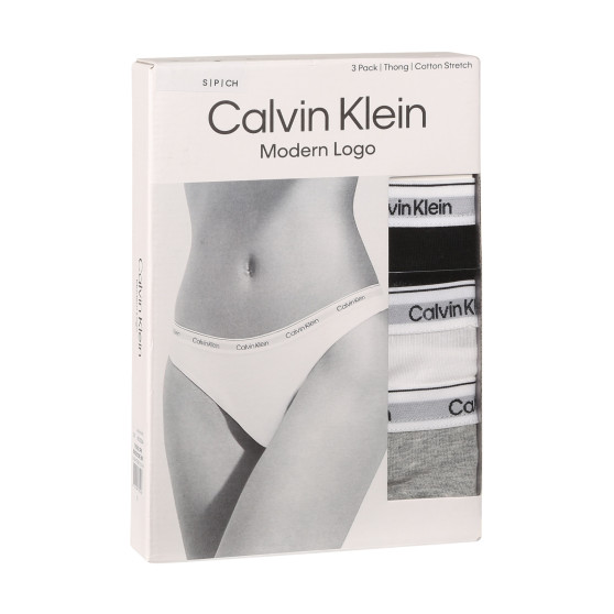 3PACK Calvin Klein naisten stringit moniväriset (QD5209E-MPI)