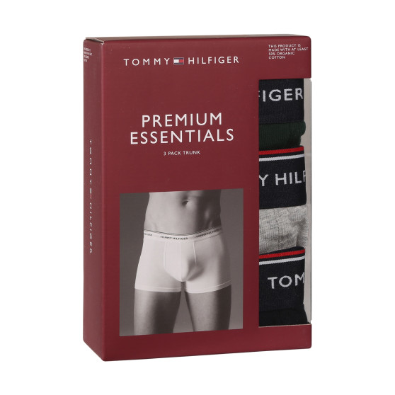 3PACK Tommy Hilfiger miesten bokserit moniväriset shortsit moniväriset (1U87903842 0XW)