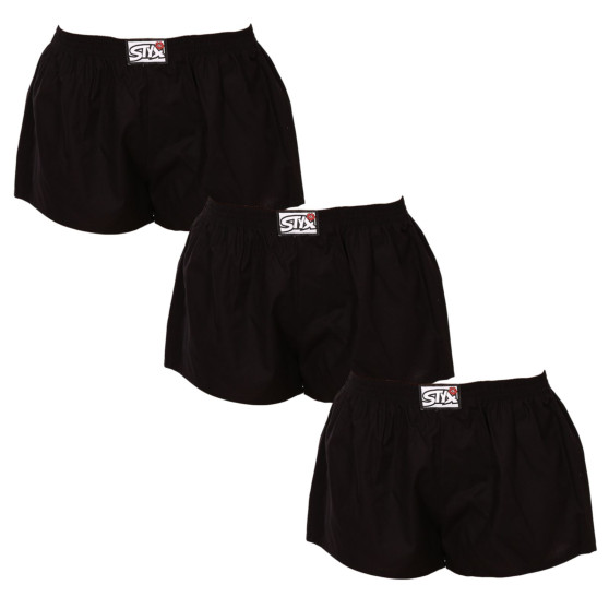 3PACK Styx naisten bokserishortsit classic elastinen musta (3K0960)