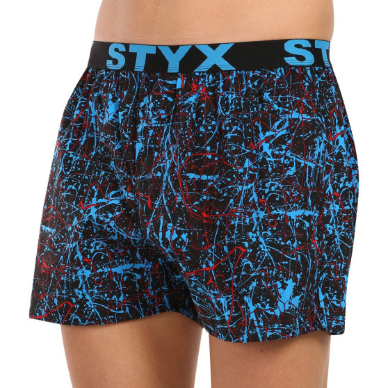 3PACK Styx miesten bokserishortsit art sports kumia monivärinen (3B16123)