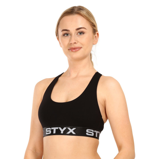 3PACK Styx naisten rintaliivit sport musta (3IP0960)