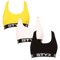 3PACK Styx naisten rintaliivit sport monivärinen (3IP09018)