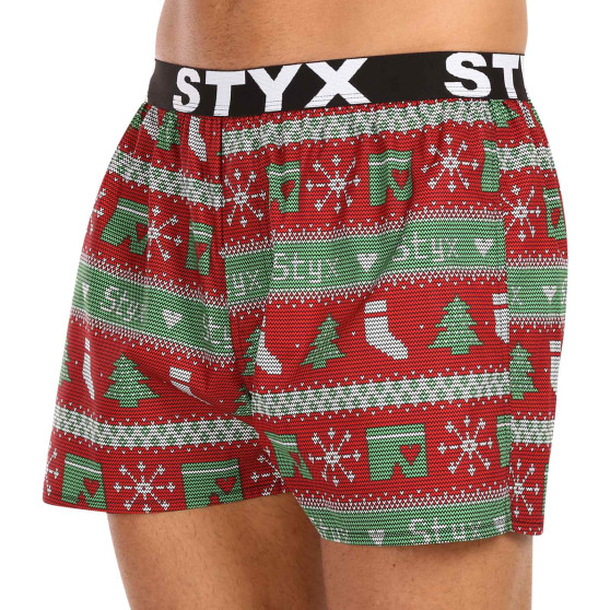 3PACK Styx miesten bokserishortsit art sports kumia monivärinen (3B16826)