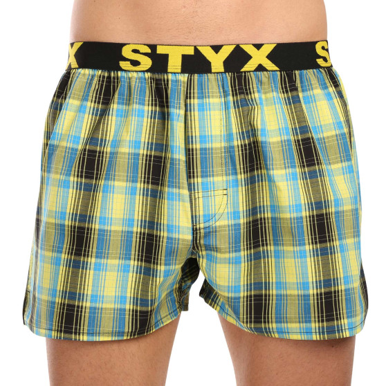 3PACK Styx miesten bokserishortsit urheilu elastinen monivärinen monivärinen (3B102123)