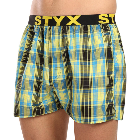 3PACK Styx miesten bokserishortsit urheilu elastinen monivärinen monivärinen (3B102123)