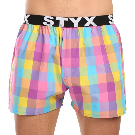 3PACK Styx miesten bokserishortsit urheilu elastinen monivärinen monivärinen (3B102729)