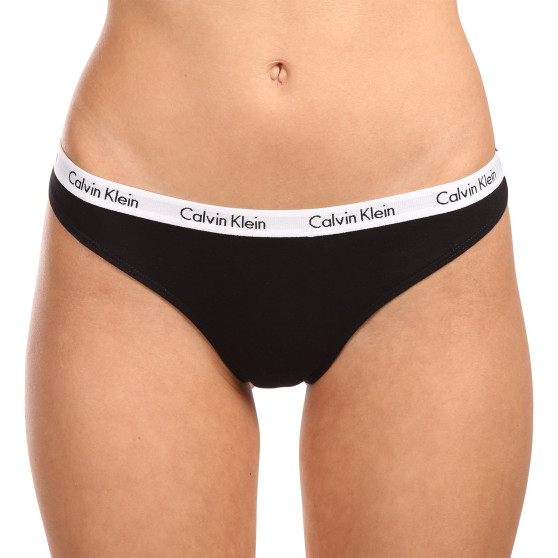 3PACK Calvin Klein naisten stringit moniväriset (QD3587E-WZB)