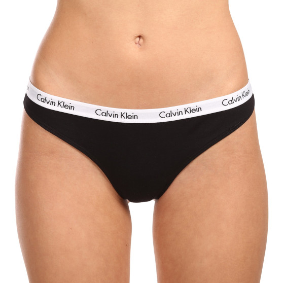 3PACK Calvin Klein naisten stringit moniväriset (QD3587E-WZB)