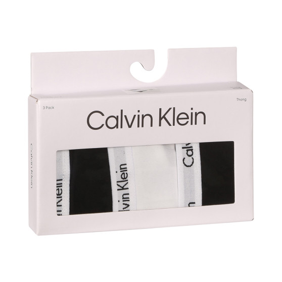 3PACK Calvin Klein naisten stringit moniväriset (QD3587E-WZB)