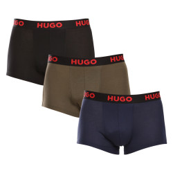 3PACK HUGO miesten bokserit moniväriset shortsit moniväriset (50496723 308)