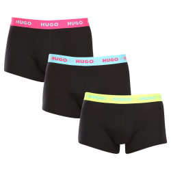 3PACK HUGO miesten bokserit moniväriset shortsit moniväriset (50469766 730)