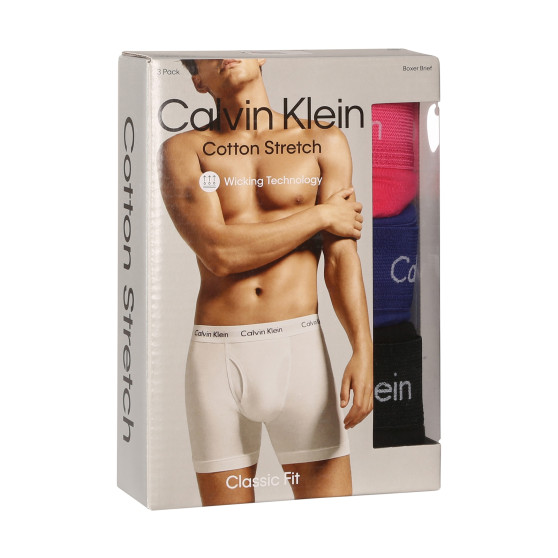 3PACK Calvin Klein miesten bokserit moniväriset shortsit moniväriset (NB2616A-NLT)