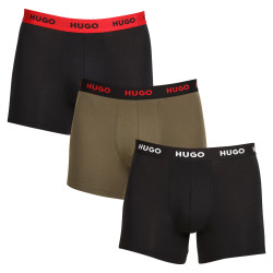 3PACK HUGO miesten bokserit moniväriset shortsit moniväriset (50503079 972)