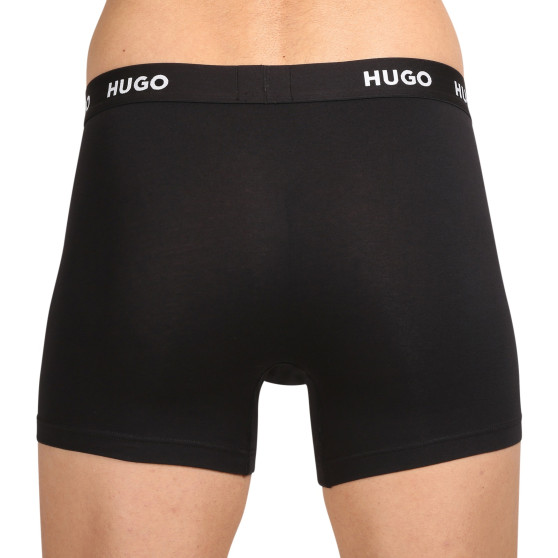 3PACK HUGO miesten bokserit moniväriset shortsit moniväriset (50503079 972)