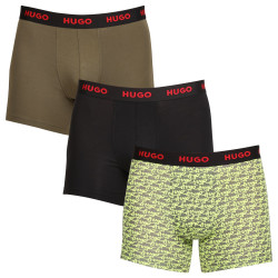 3PACK HUGO miesten bokserit moniväriset shortsit moniväriset (50510192 321)