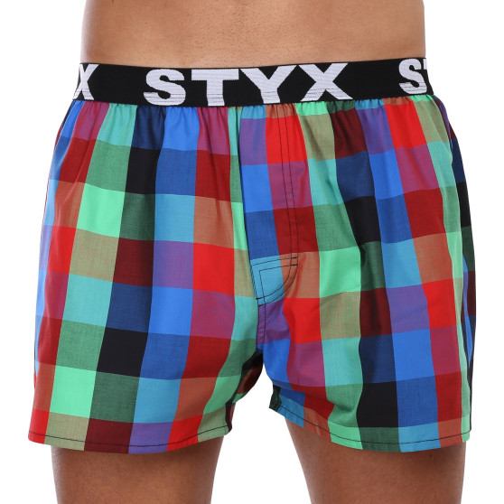 3PACK Styx miesten bokserishortsit urheilu elastinen monivärinen monivärinen (3B100710)