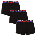 3PACK Styx miesten bokserit shortsit urheilu elastinen musta tricolour (3G1960)