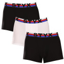 3PACK Styx miesten bokserit shortsit urheilu elastinen monivärinen tricolour (3G19001)