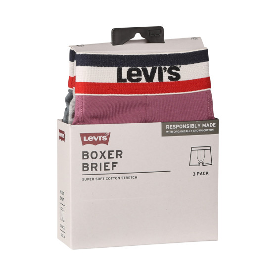 3PACK Levis miesten bokserit moniväriset shortsit moniväriset (100002870 011)