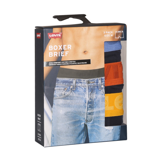 3PACK Levis miesten bokserit moniväriset shortsit moniväriset (905045001 024)