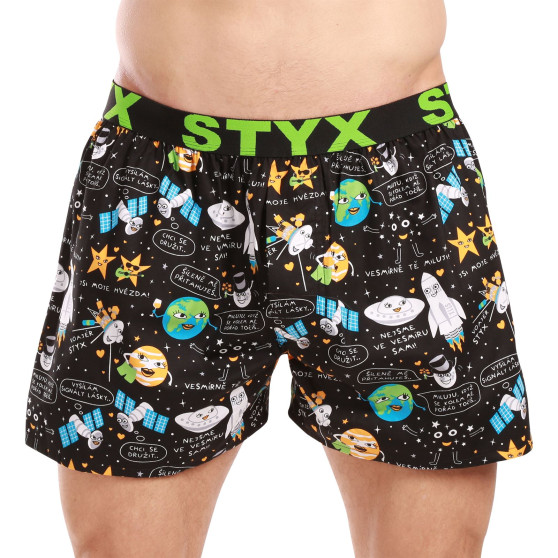 3PACK Styx miesten bokserishortsit art sports kumia monivärinen (3B14789)