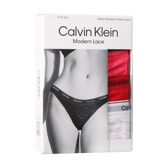 3PACK Calvin Klein naisten brasilialaiset pikkuhousut moniväriset (QD5225E-NPC)