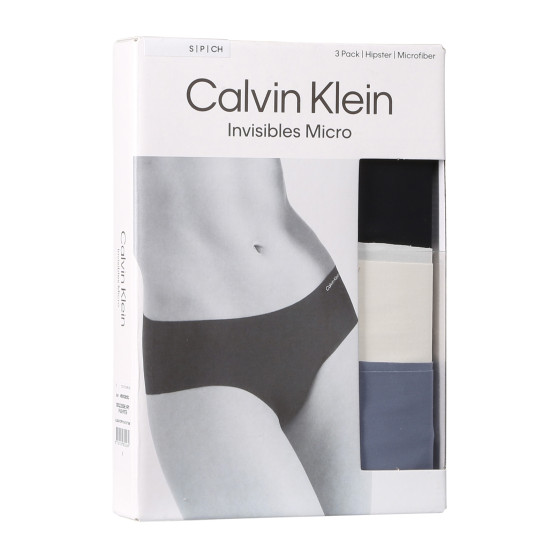 3PACK Calvin Klein naisten pikkuhousut saumattomat moniväriset (QD3559E-NP0)