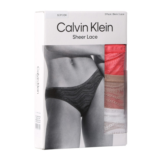 3PACK Calvin Klein naisten pikkuhousut moniväriset (QD5203E-NOX)