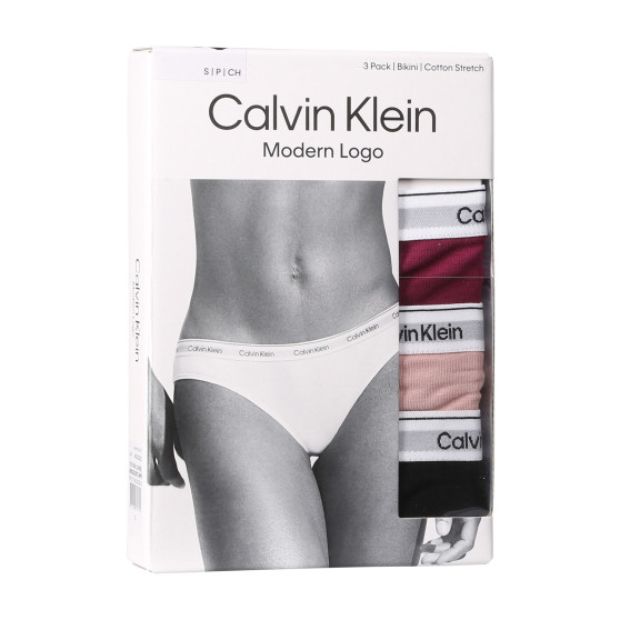 3PACK Calvin Klein naisten pikkuhousut moniväriset (QD5207E-NP6)