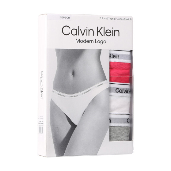 3PACK Calvin Klein naisten stringit moniväriset (QD5209E-NP4)